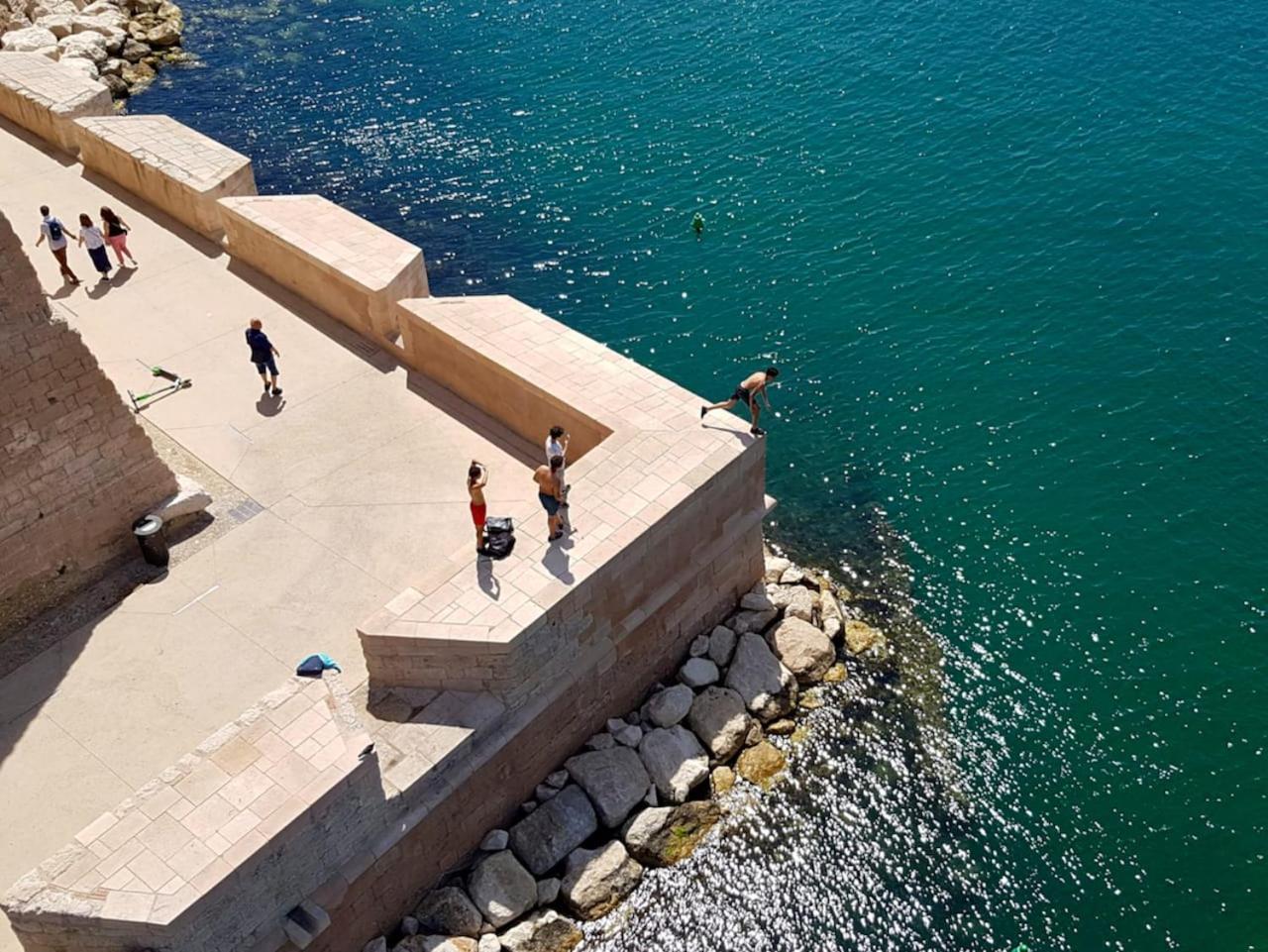 Vue Mer Plage Catalans Vieux Port Clim - 2 Chambres มาร์กเซย ภายนอก รูปภาพ