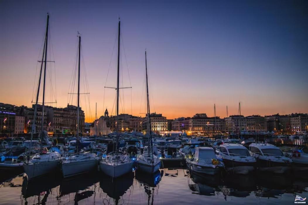 Vue Mer Plage Catalans Vieux Port Clim - 2 Chambres มาร์กเซย ภายนอก รูปภาพ